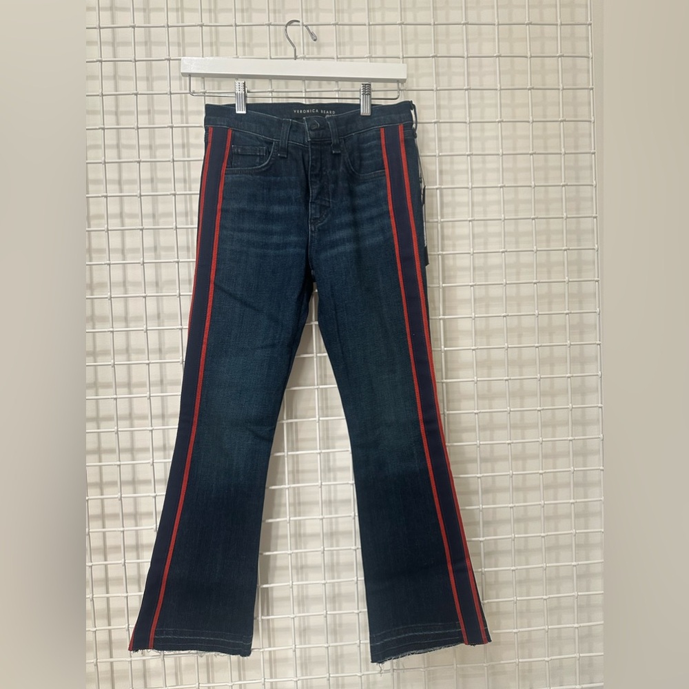 New with tags on. Veronica Beard High Rise jeans Carolyn baby boot cut size 25/0